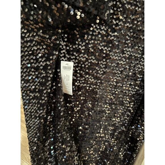 Chico’s NWT Size 3 Black Velvet Sequin Dress Retail Price $159 - Picture 9 of 10